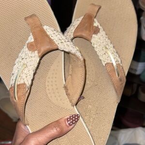 Sperry Women's Tan and Cream Sandals